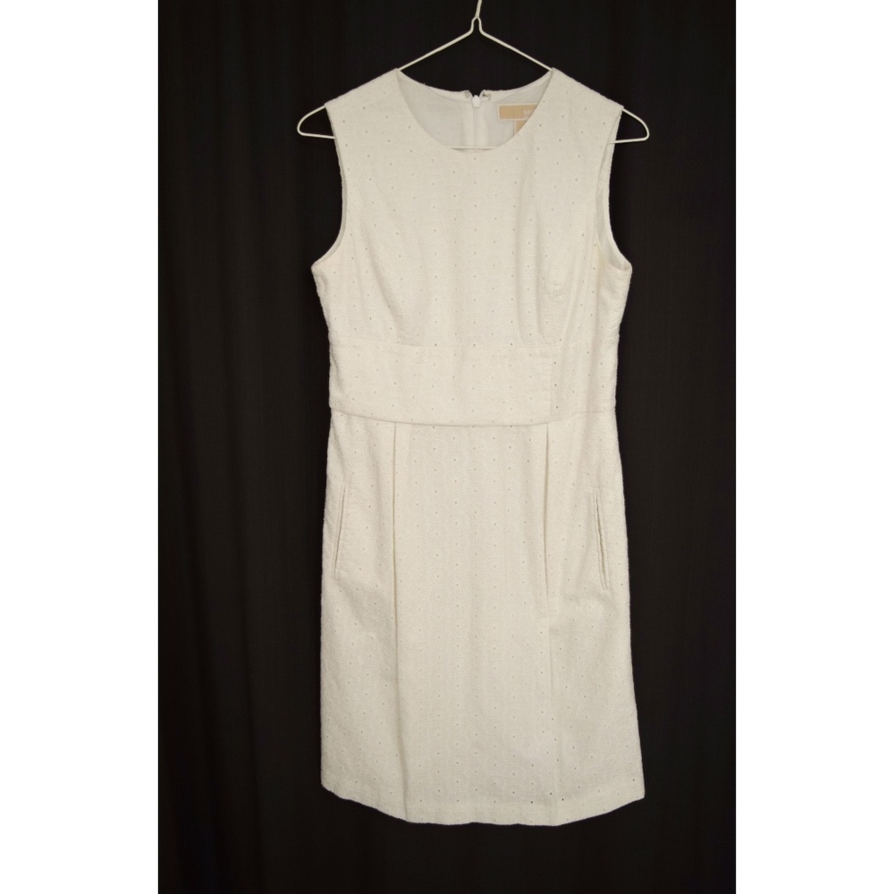 MICHAEL KORS White Floral Eyelet Dress w/ Pockets | Size 2